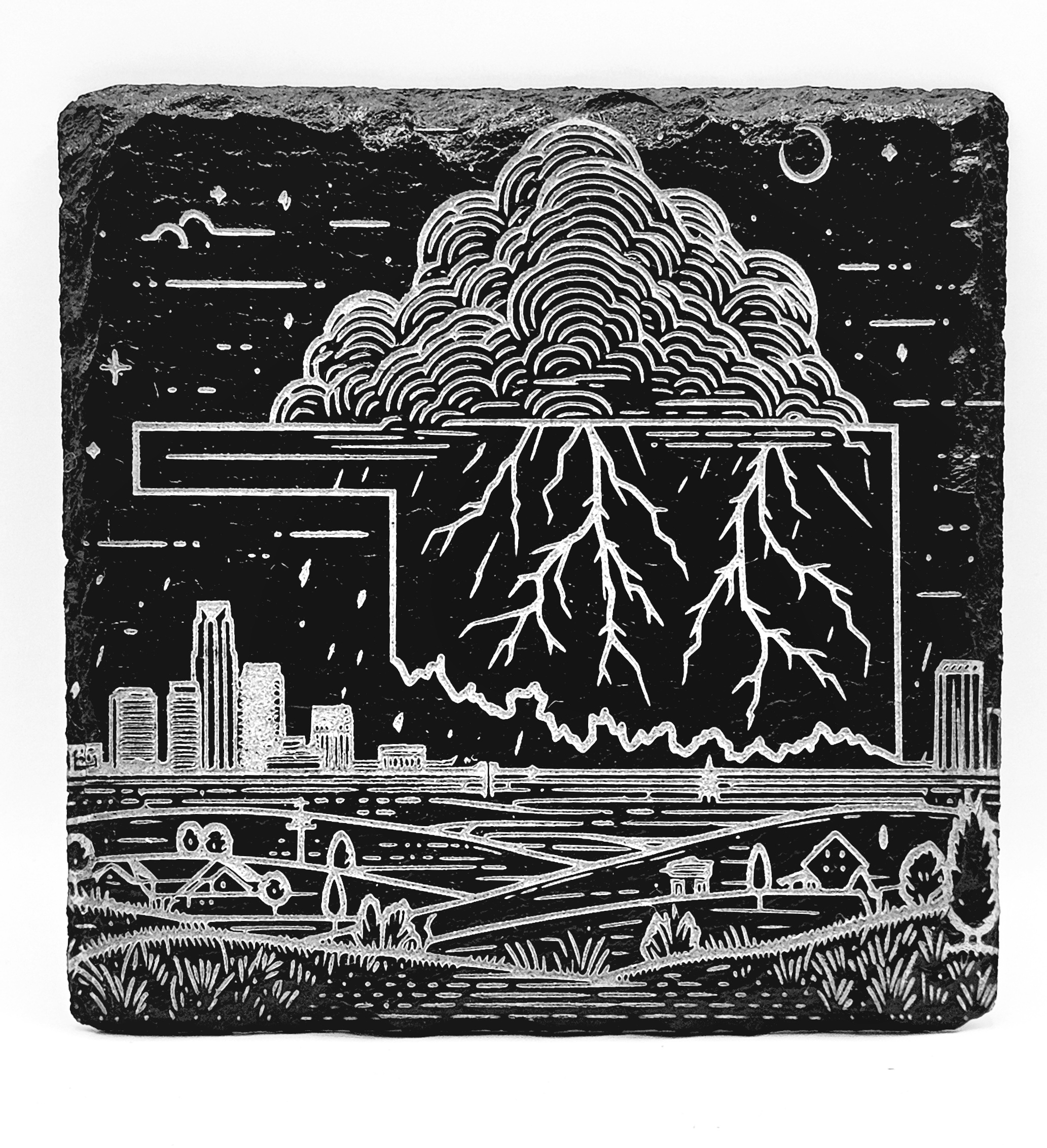 Engraved Tile - Custom ceramic engraving